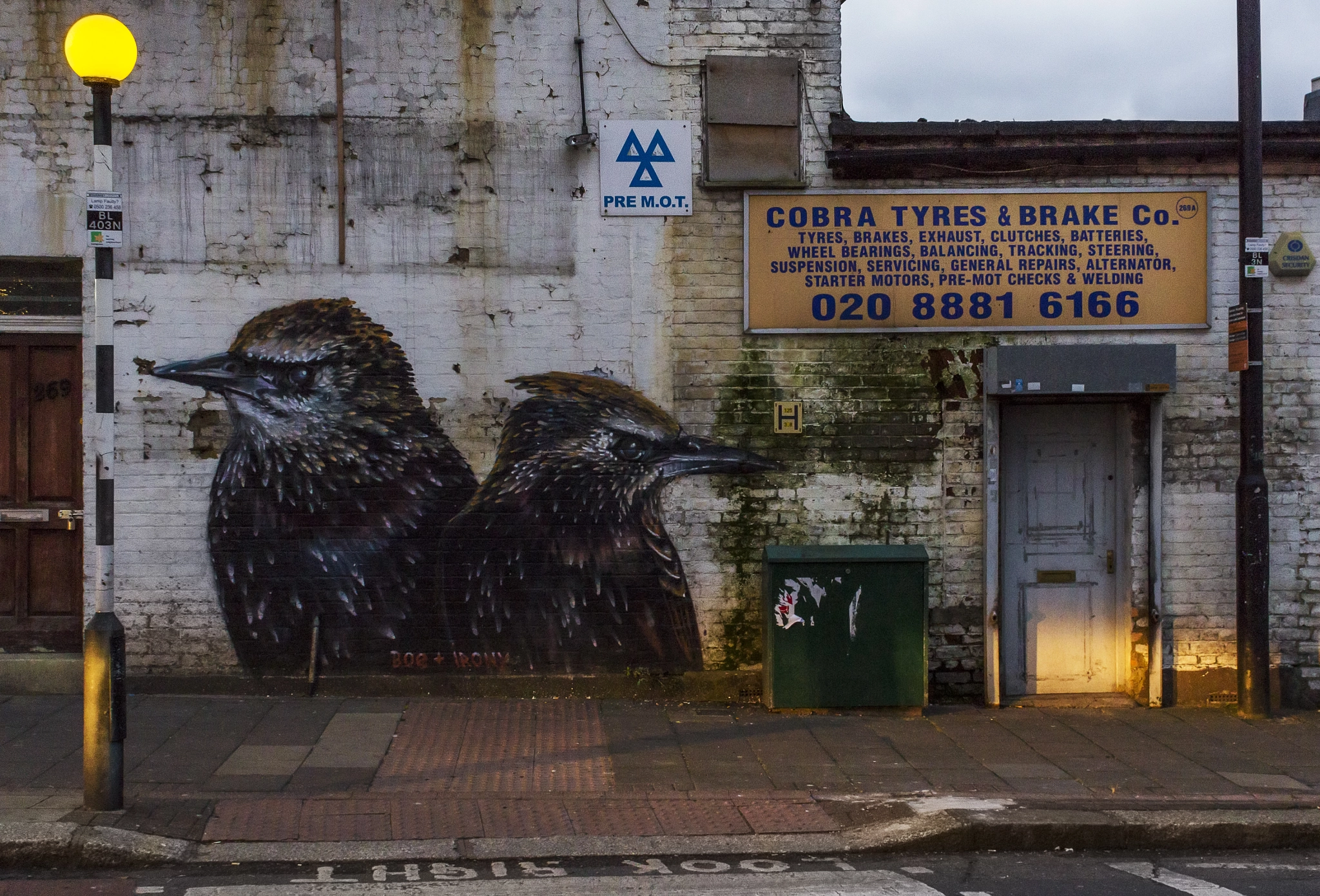 Starlings Street Art by Boe + Irony on Black Boy Lane, N15