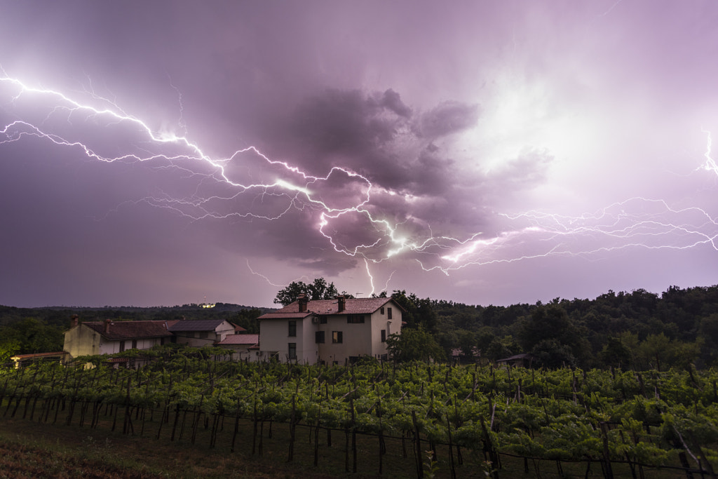 Electric Storm Night Sky by Jure Batagelj on 500px.com