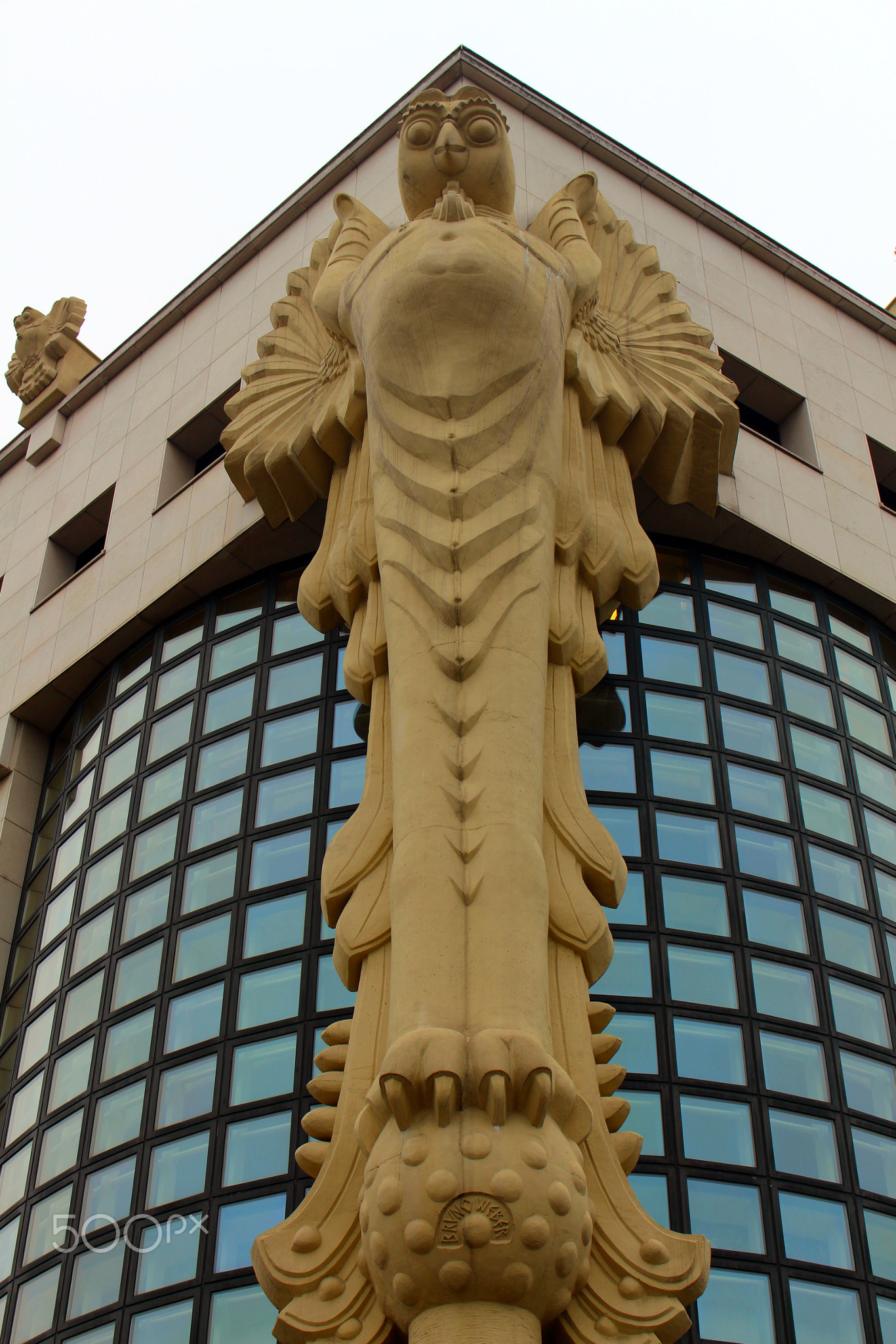 Owl sculptures Main Library building of Vienna University