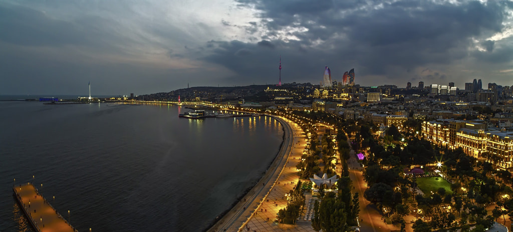 Bay of Baku Panorama by Faik Nagiyev on 500px.com