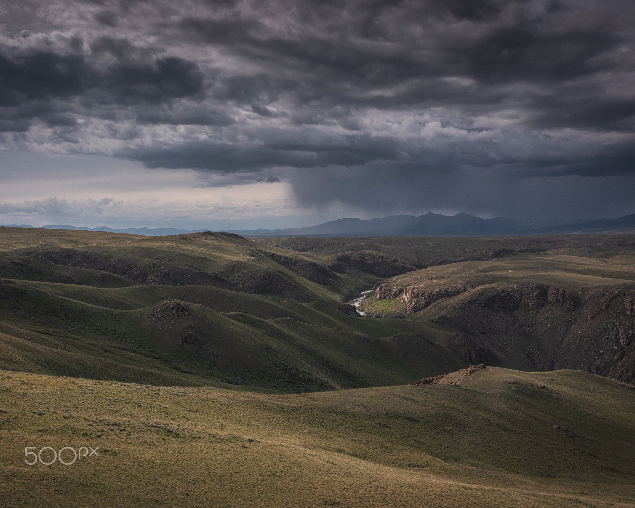 Song Kol lake canyons