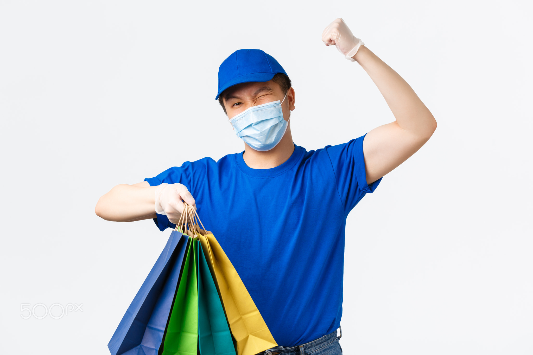 Contactless payment, covid-19, preventing virus and shopping concept