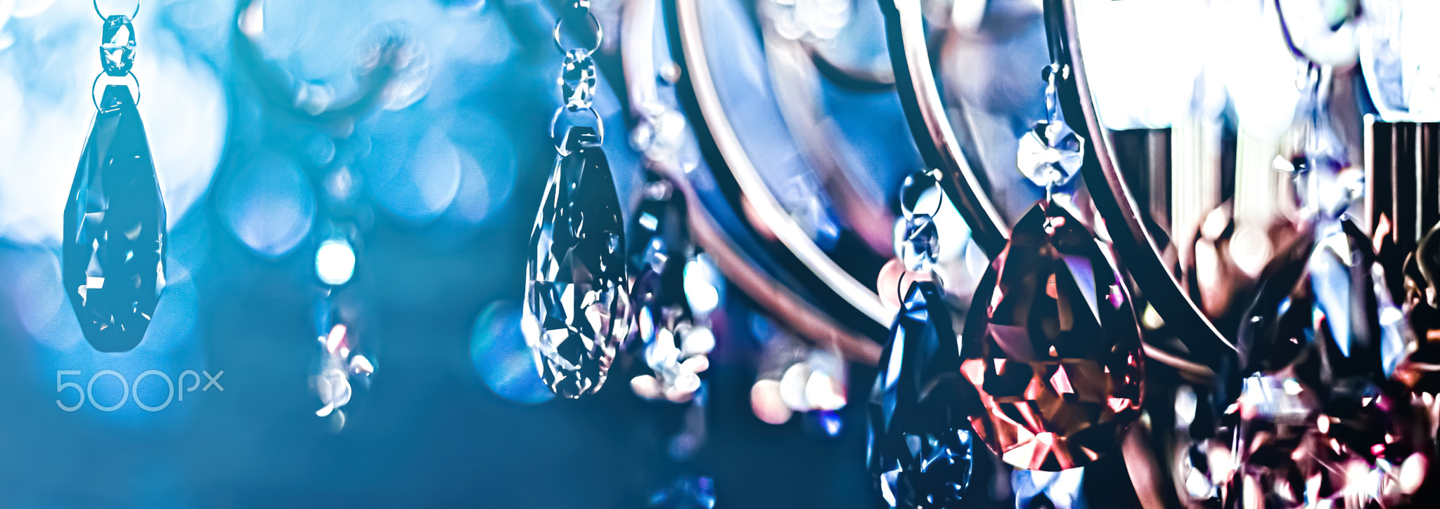 Crystal glass chandelier as home decor, interior design and luxury