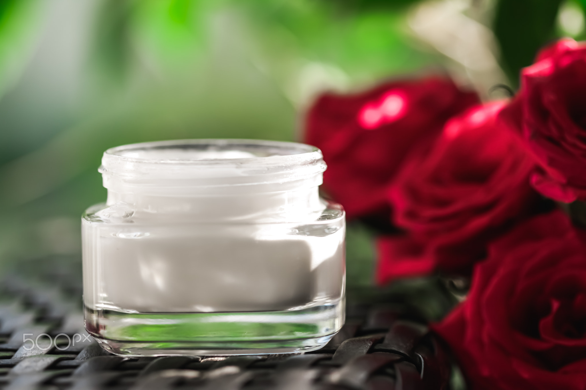 Face cream moisturiser as skincare and bodycare luxury product, home