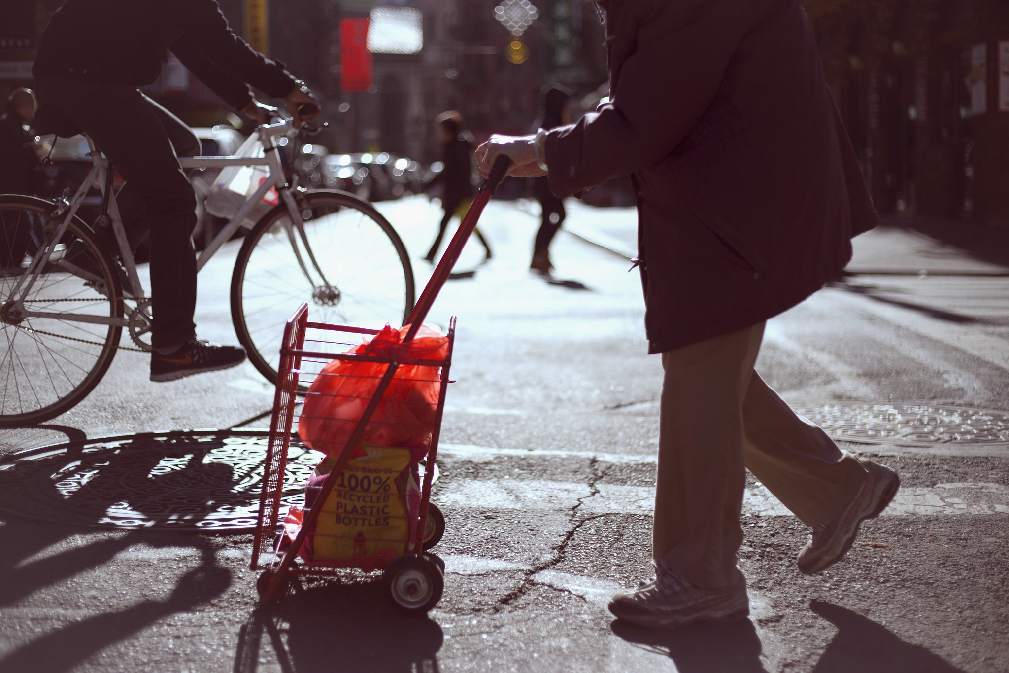 People walking in Chinatown