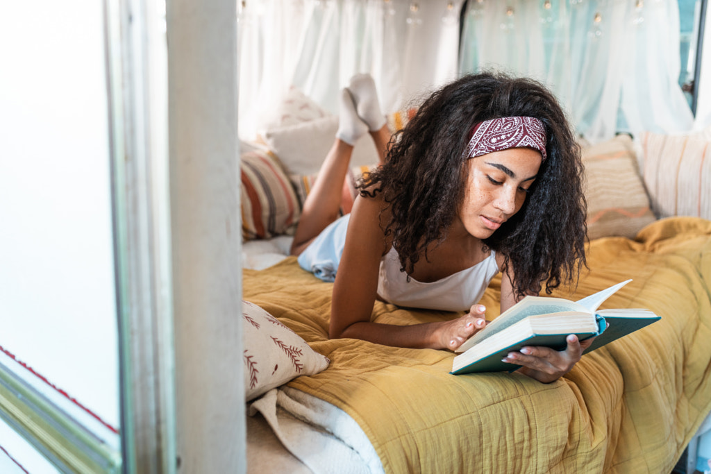 Young woman on vacation with the camper by Cristian Negroni on 500px.com