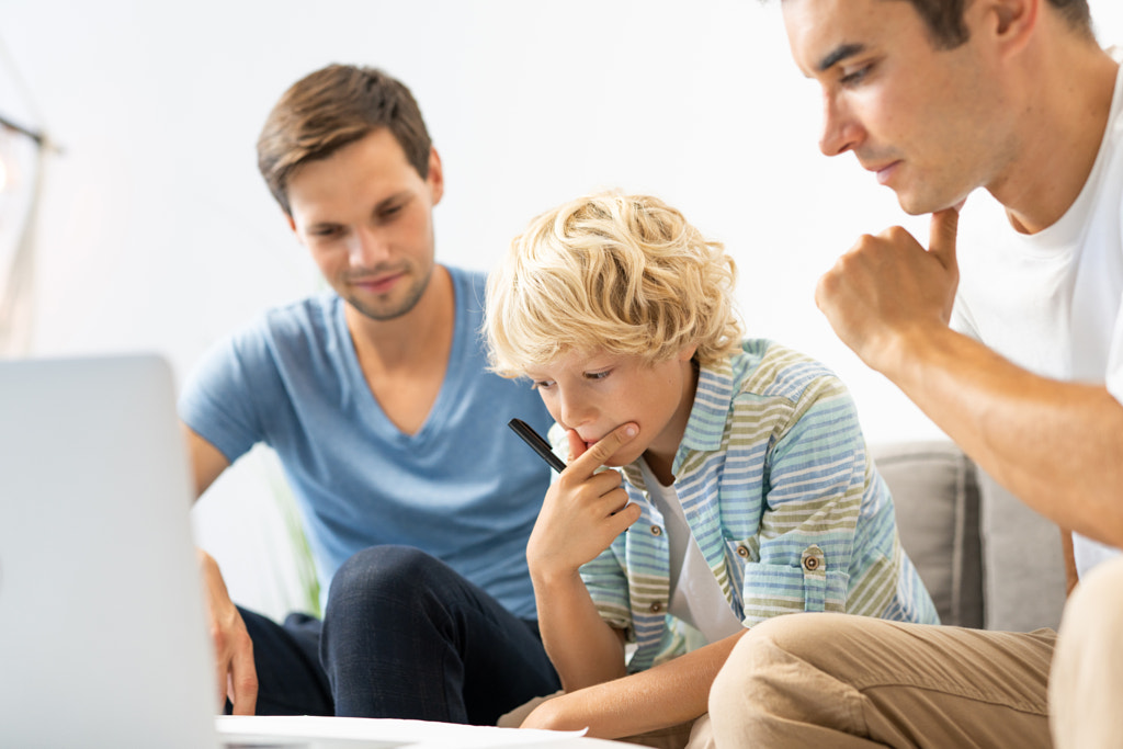 Lgbt family, gay couple with adopted son by Fabio Formaggio on 500px.com