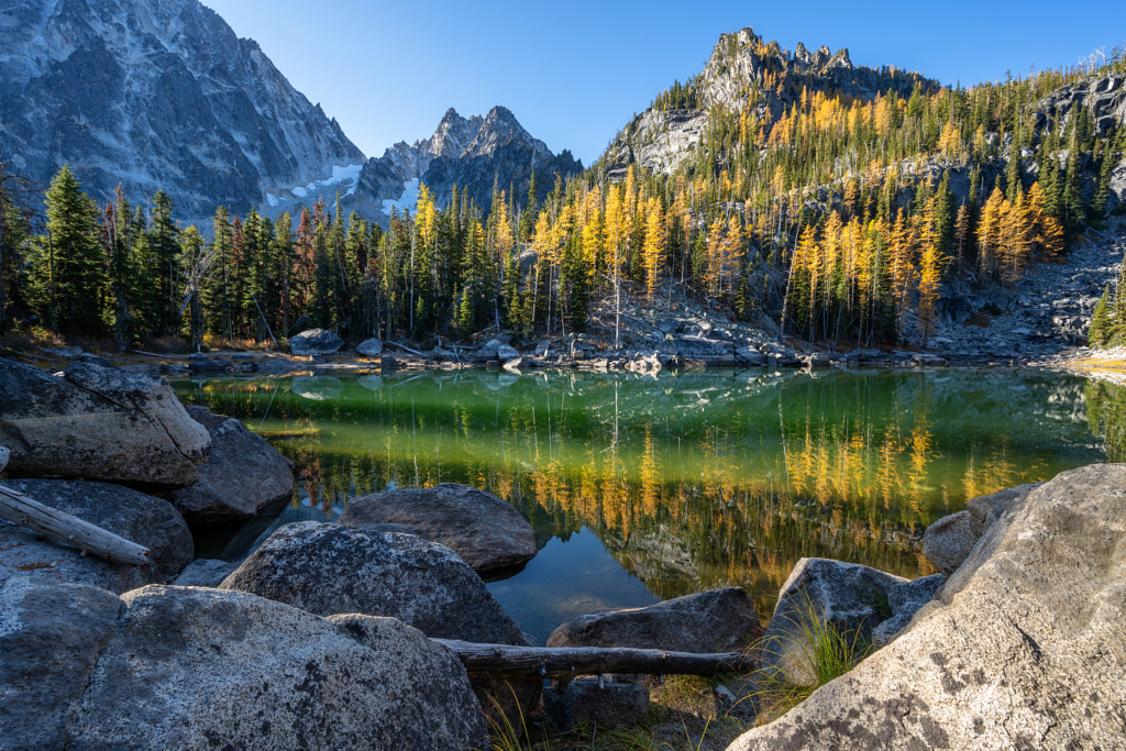 Colchuck Lake and Golden Larches by Dale Johnson / 500px