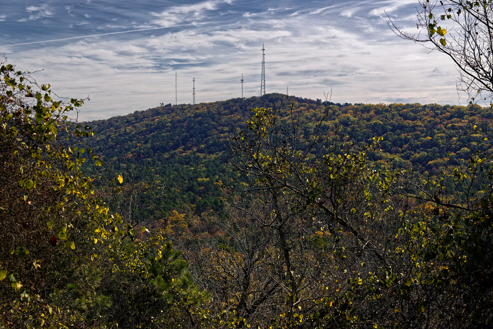 Mountain Views While Walking the Sunset Trail in Hot Springs NP