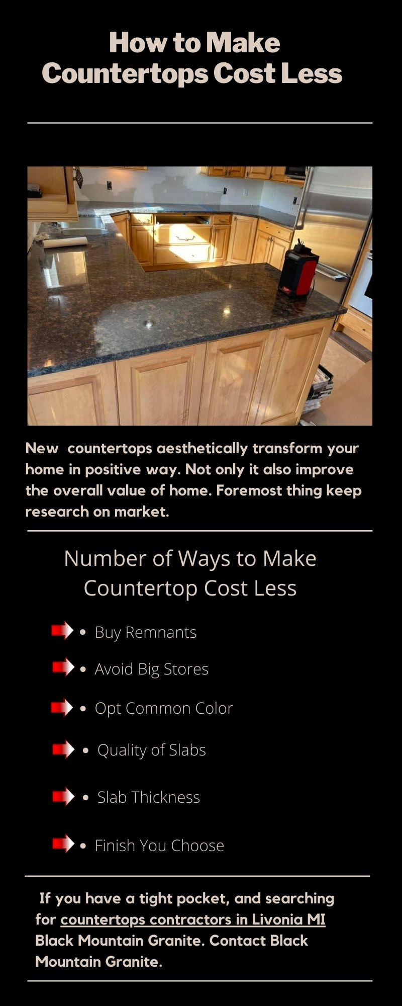 How to Make Countertops Cost Less