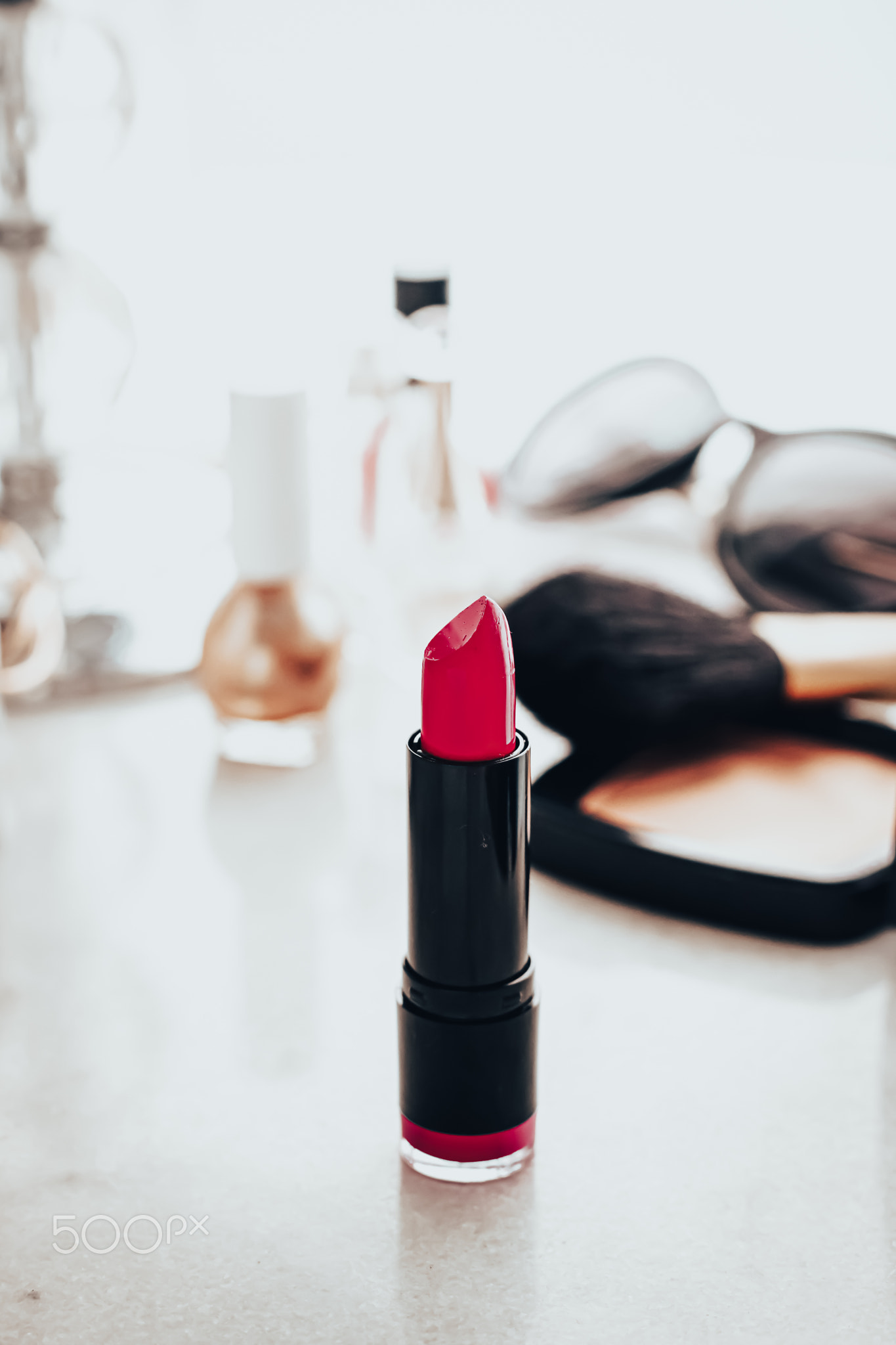 Beauty products and decorative cosmetics concept. Modern luxury make