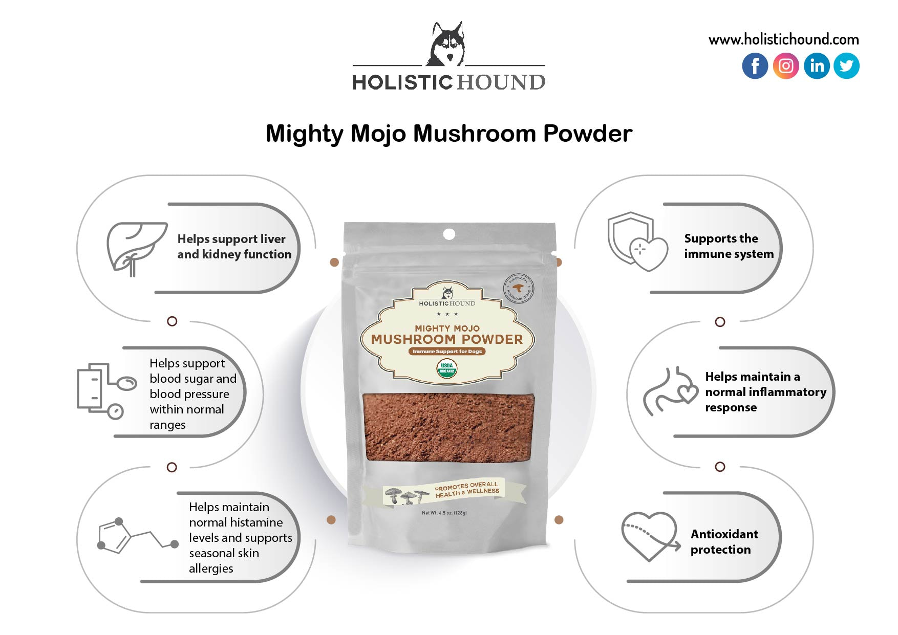 Buy Mighty Mojo Mushroom Powder | Holistic Hound