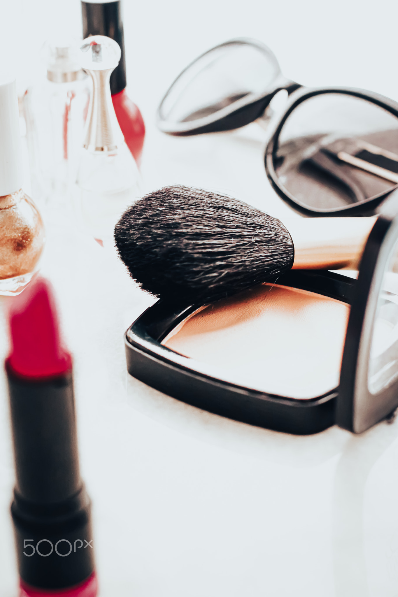 Beauty products and decorative cosmetics concept. Modern luxury make