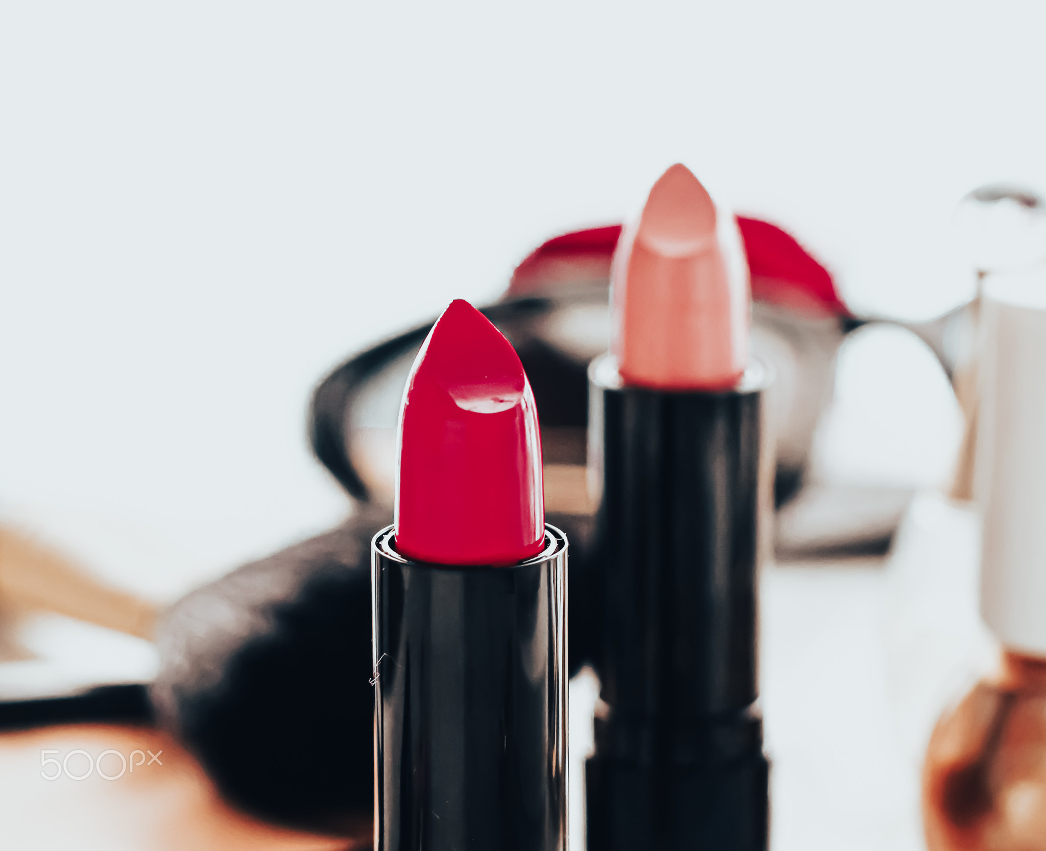 Beauty products and decorative cosmetics concept. Modern luxury make