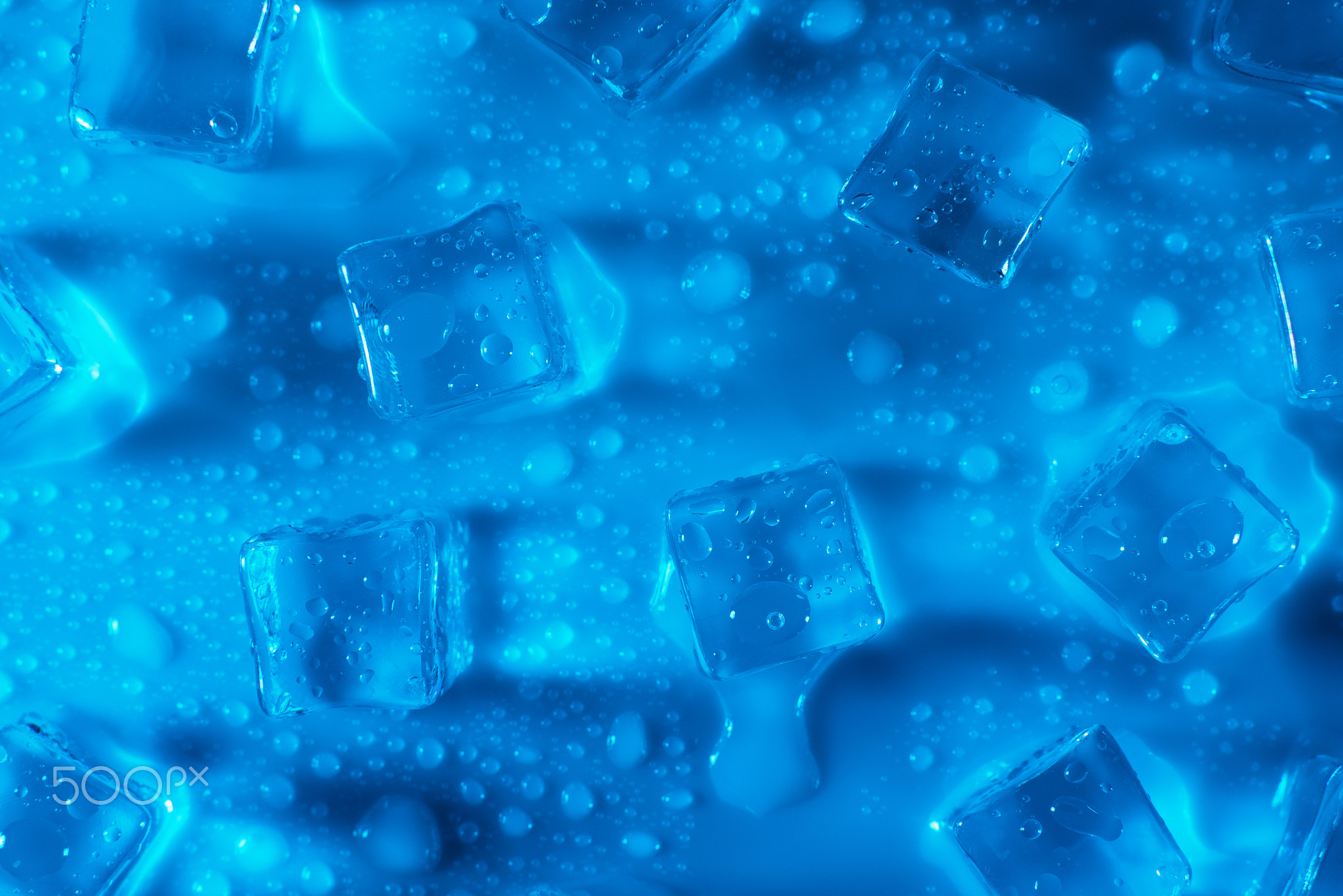 background ice cubes top view