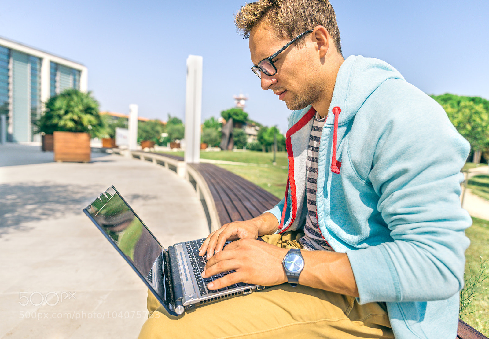 Nikon D610 sample photo. Student with computer photography
