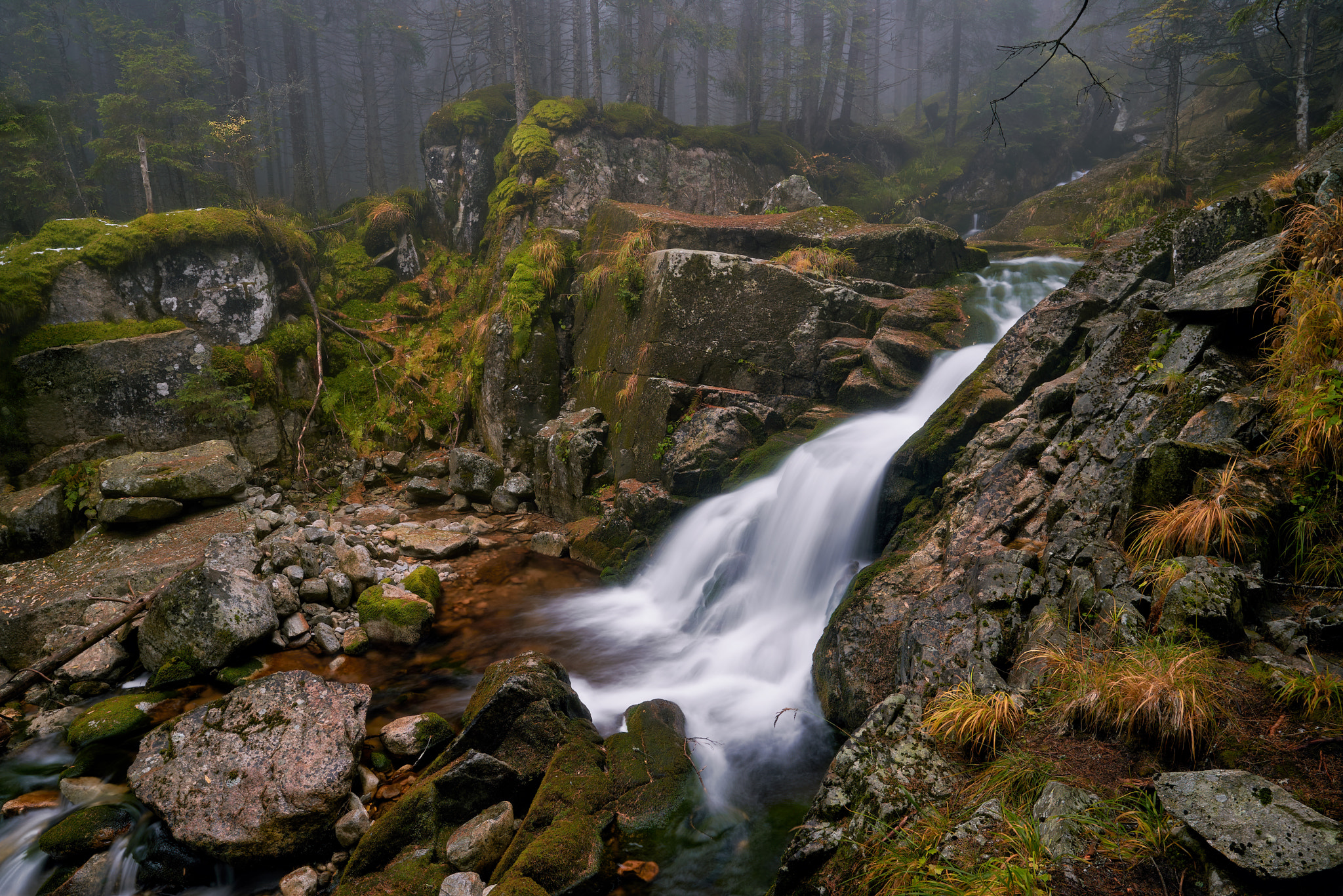 Mysterious Waterfall from Retezat Mountains
