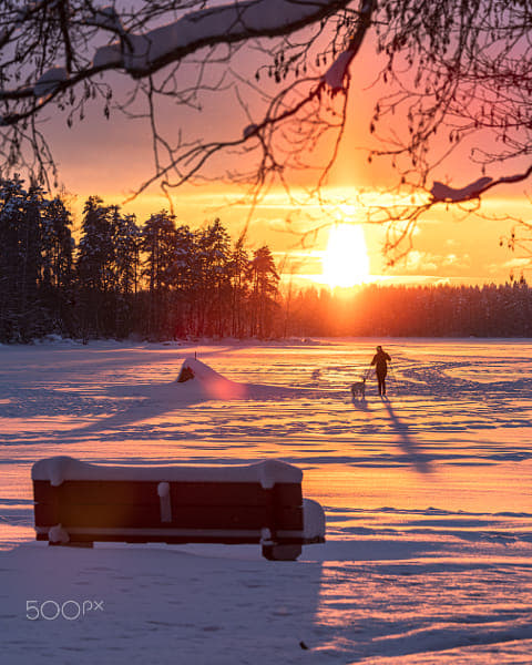 Sun pillar by Markus Kauppinen on 500px.com
