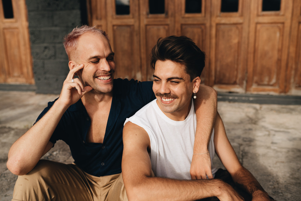 Gay Couple spend time together outdoors by Natalie Zotova on 500px.com
