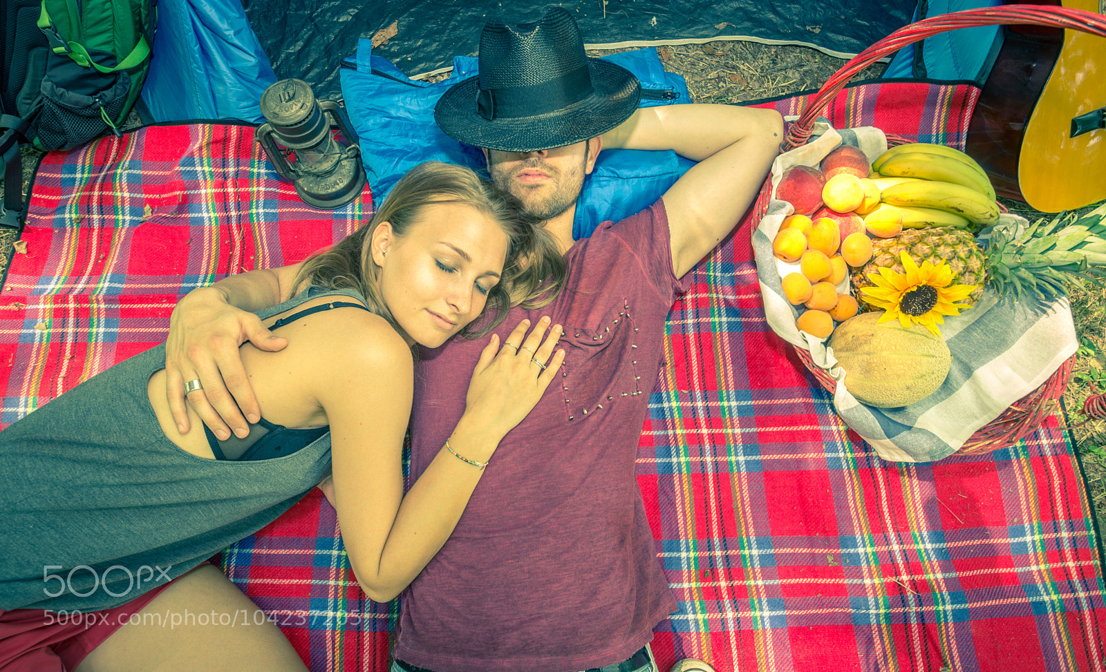Pentax K-5 sample photo. Couple relaxing on camping photography