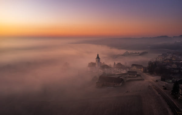 On the foggy morning by Peter Zajfrid