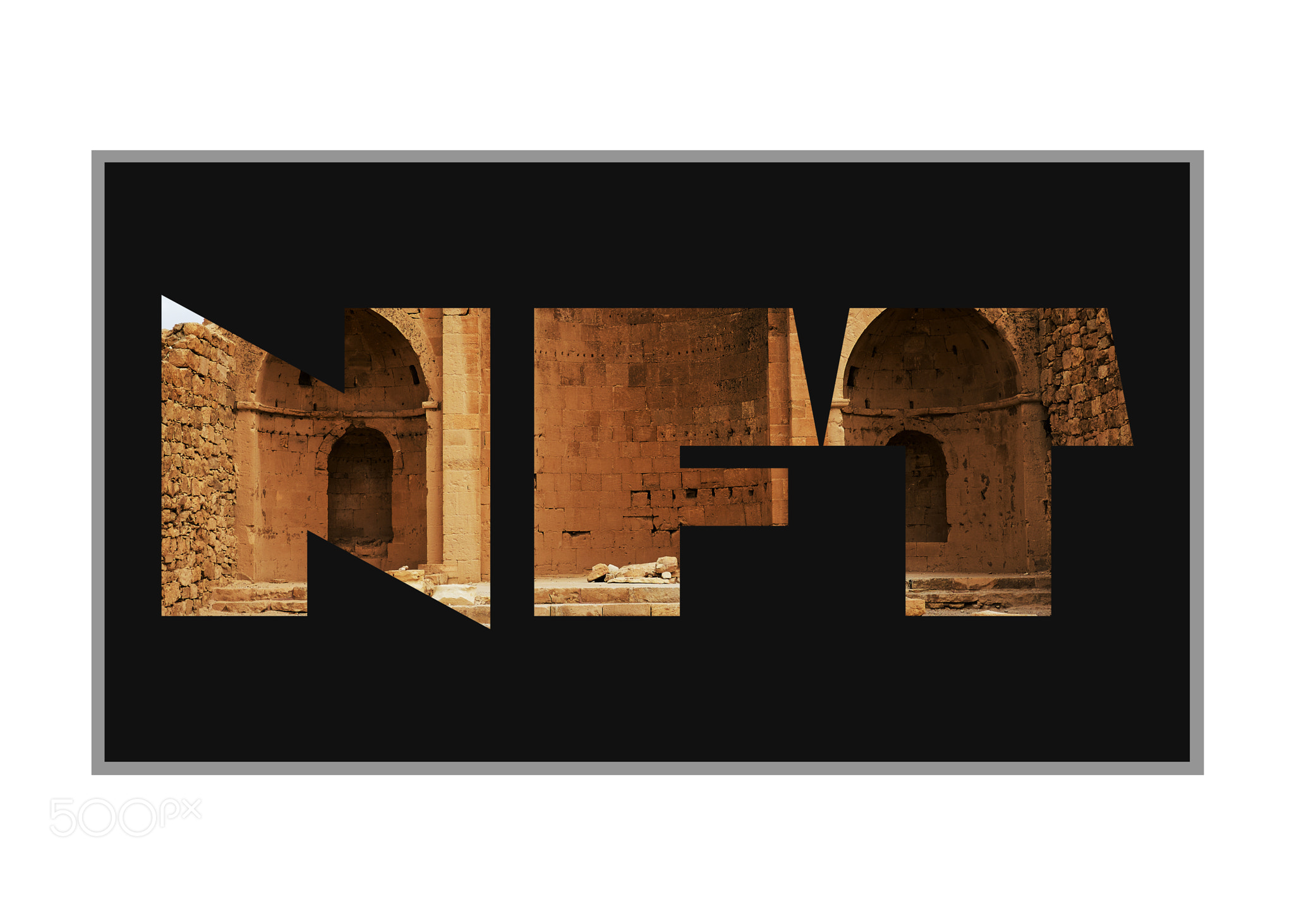 Non Fungible Tokens Crypto Art abbreviation in black