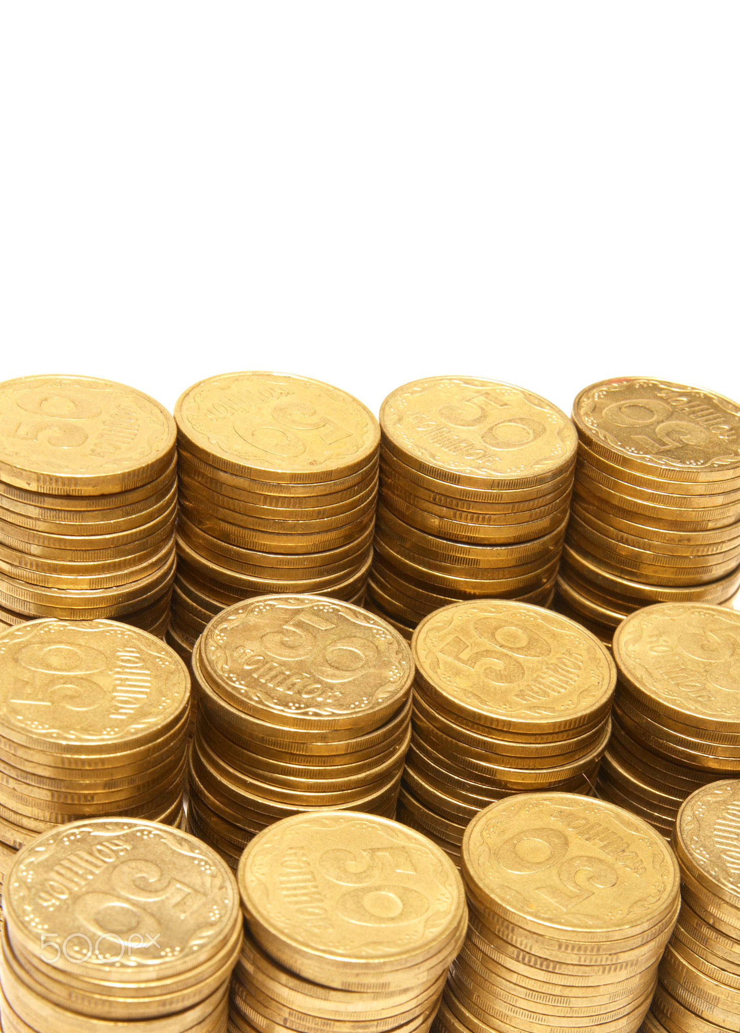 Stack of golden coins