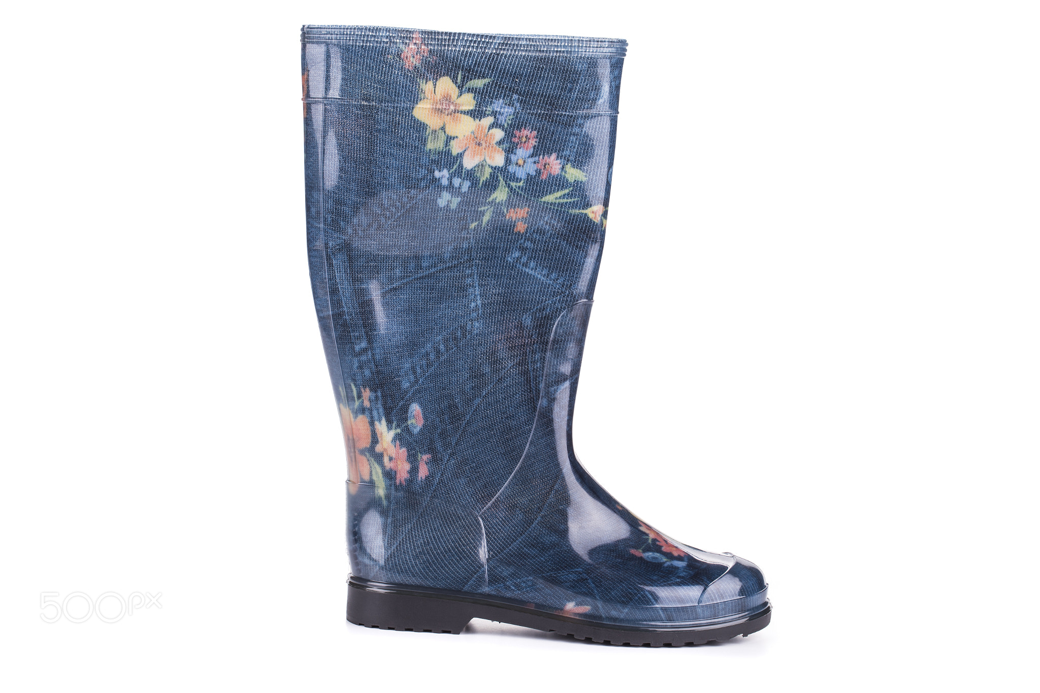 Stylish printed wellington boots.