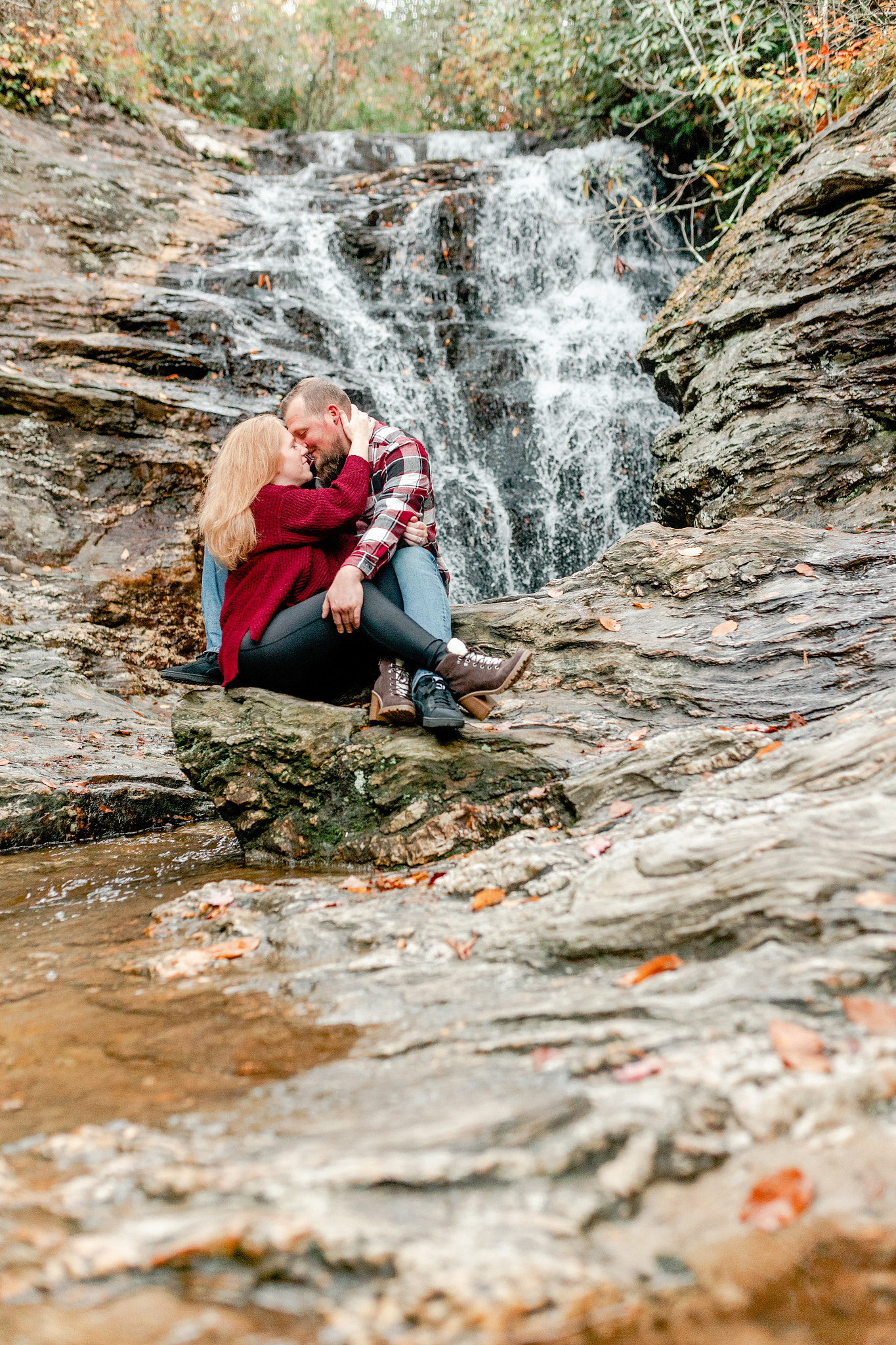 Hanging Rock State Park fall engagement