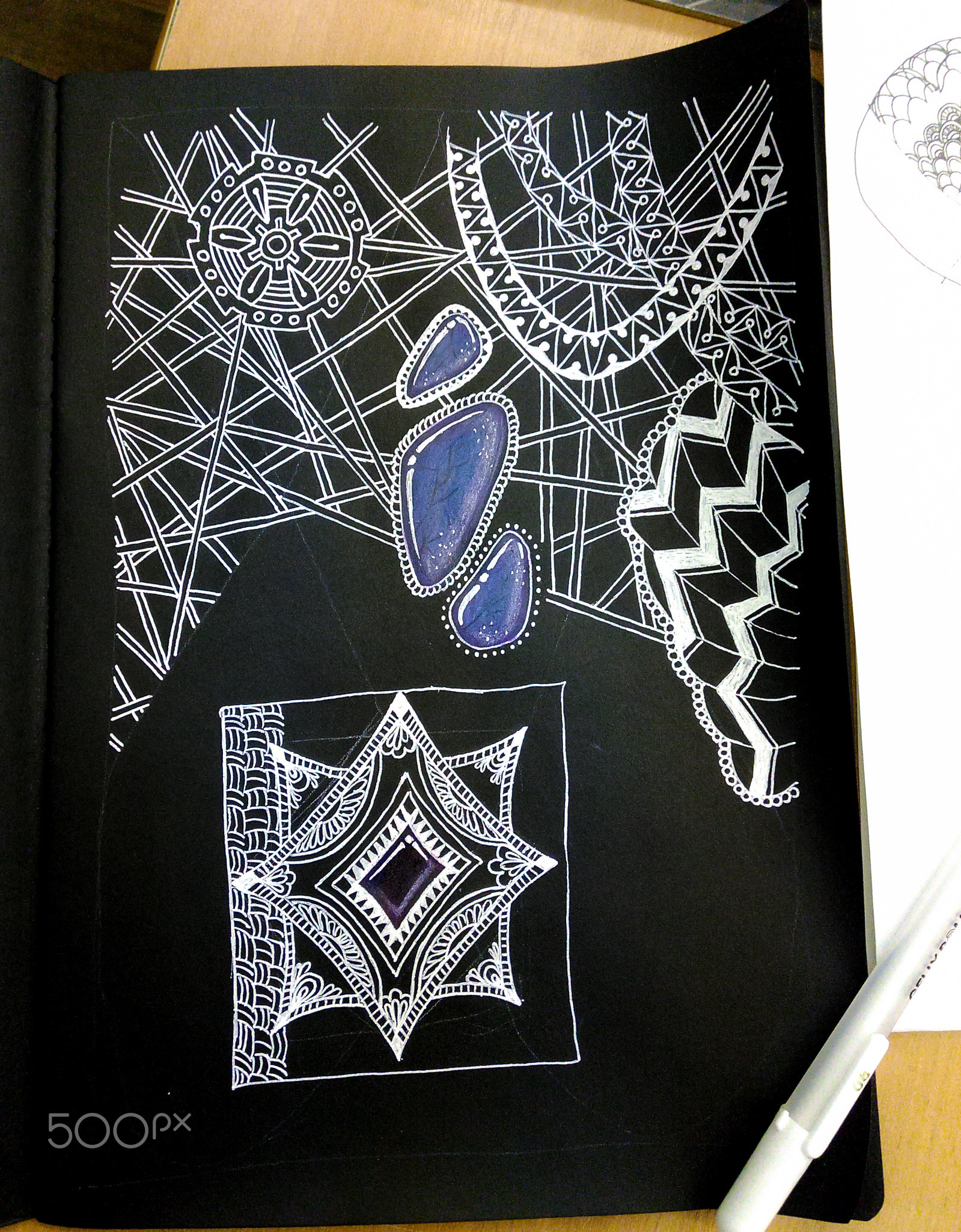 Abstract drawing in the style of zenart