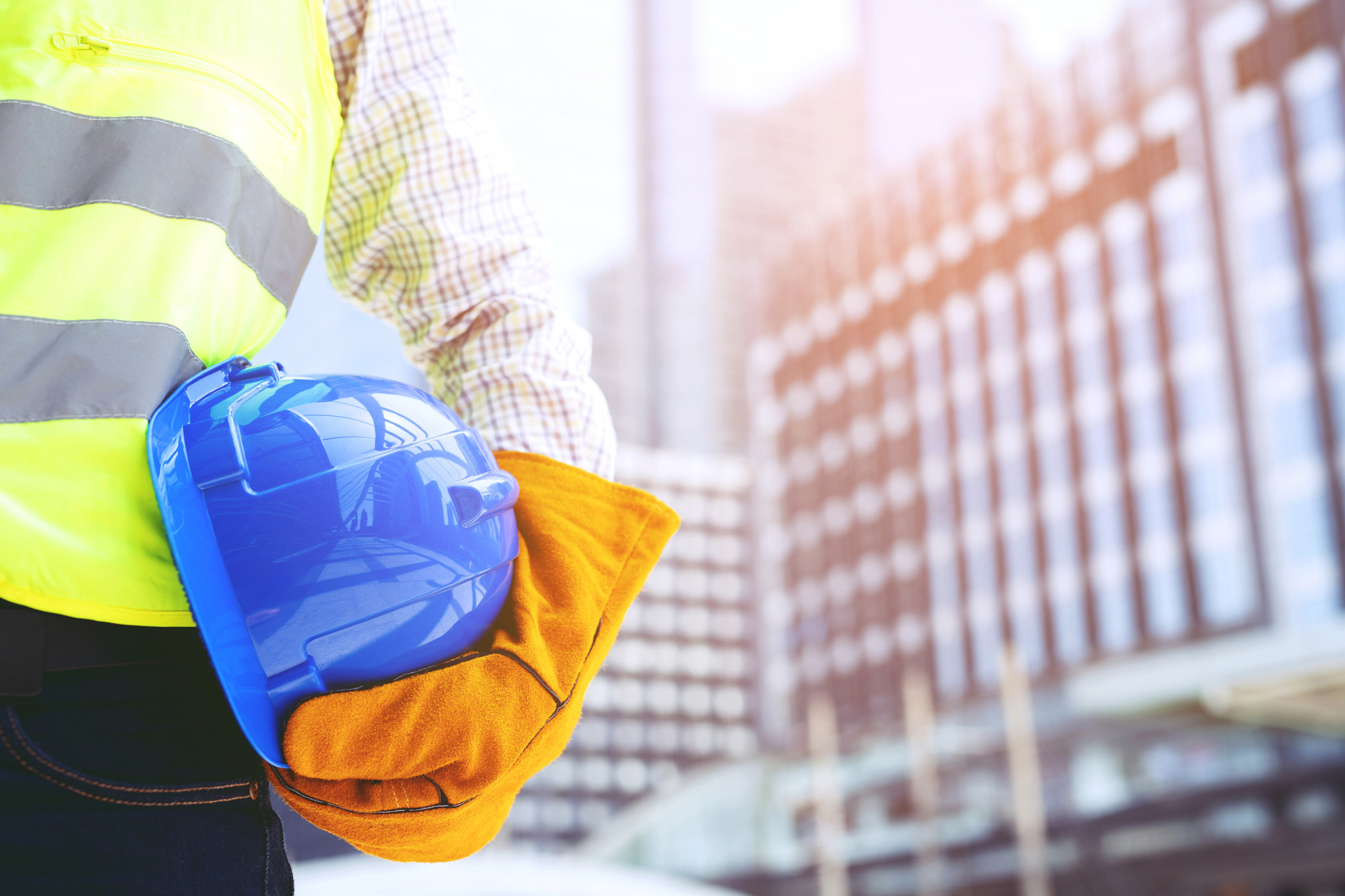 Worker in a construction site