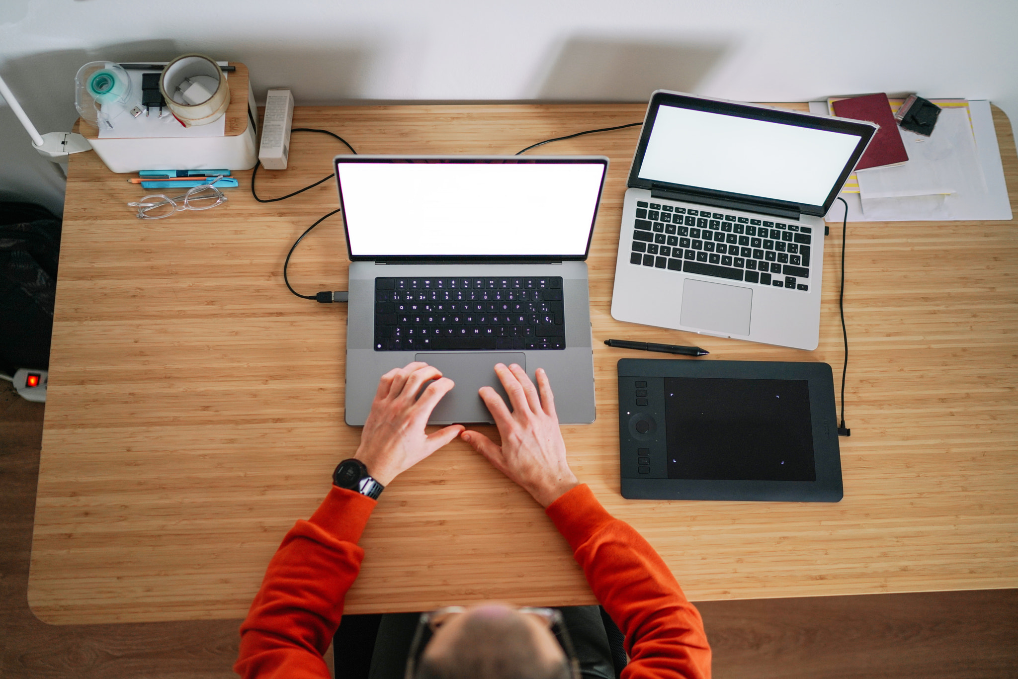 work from home, notebook