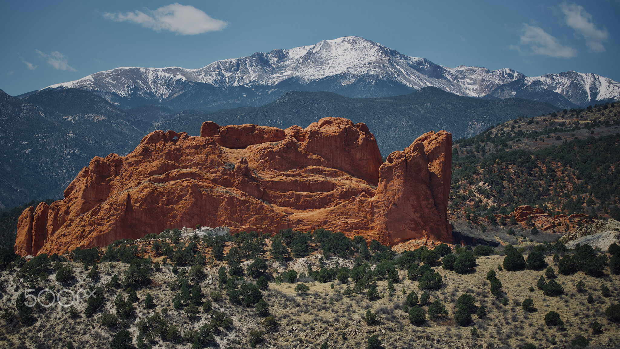 Garden of the Gods, Pikes Peak in the background