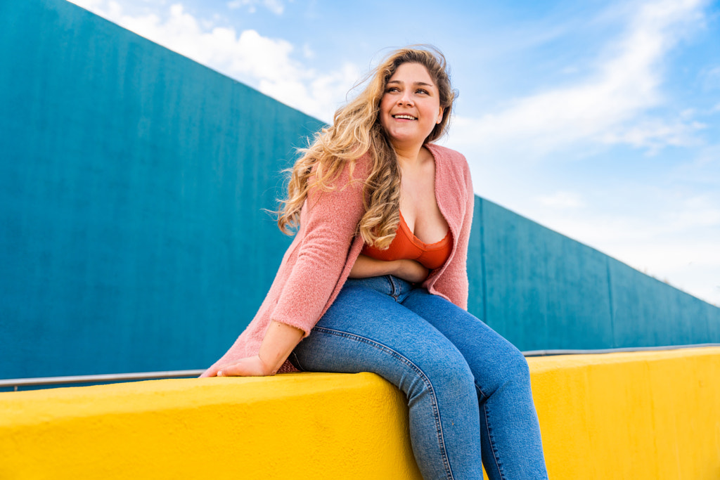 Beautiful plus size young woman outdoors by Fabio Formaggio on 500px.com