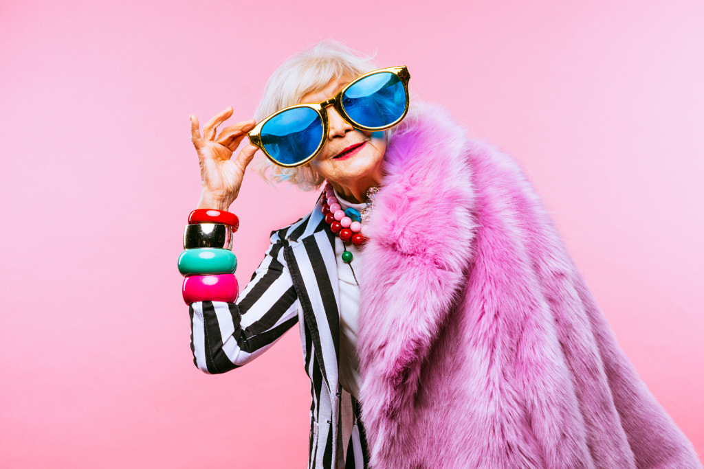 Cool and stylish senior old woman with fashionable clothes by Fabio Formaggio on 500px.com