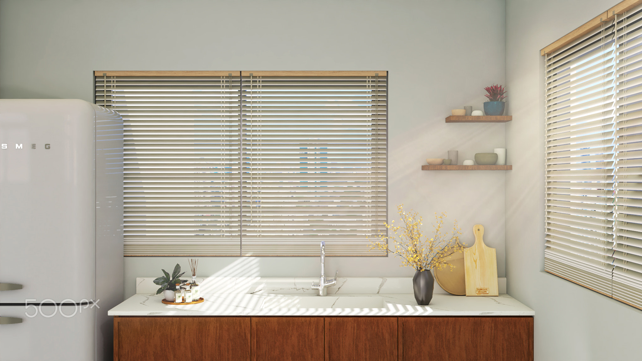 Kitchen View Render