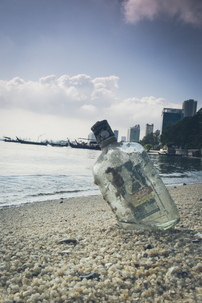 Bottle on the Beach by L's  on 500px.com