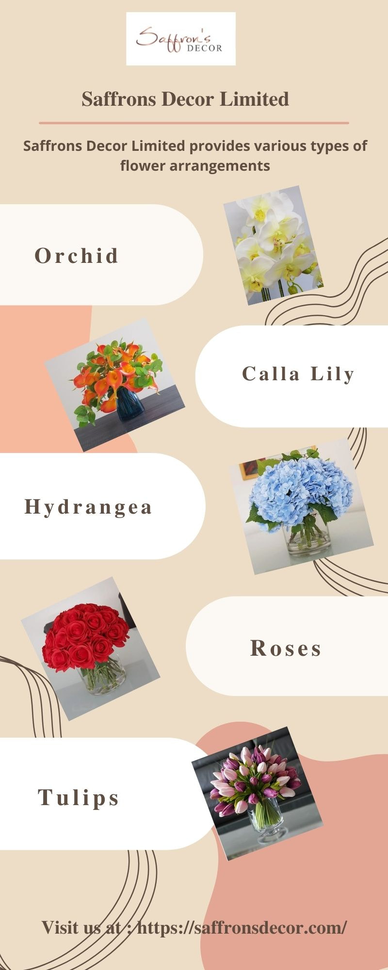 Artificial Flowers - Saffrons Decor Limited