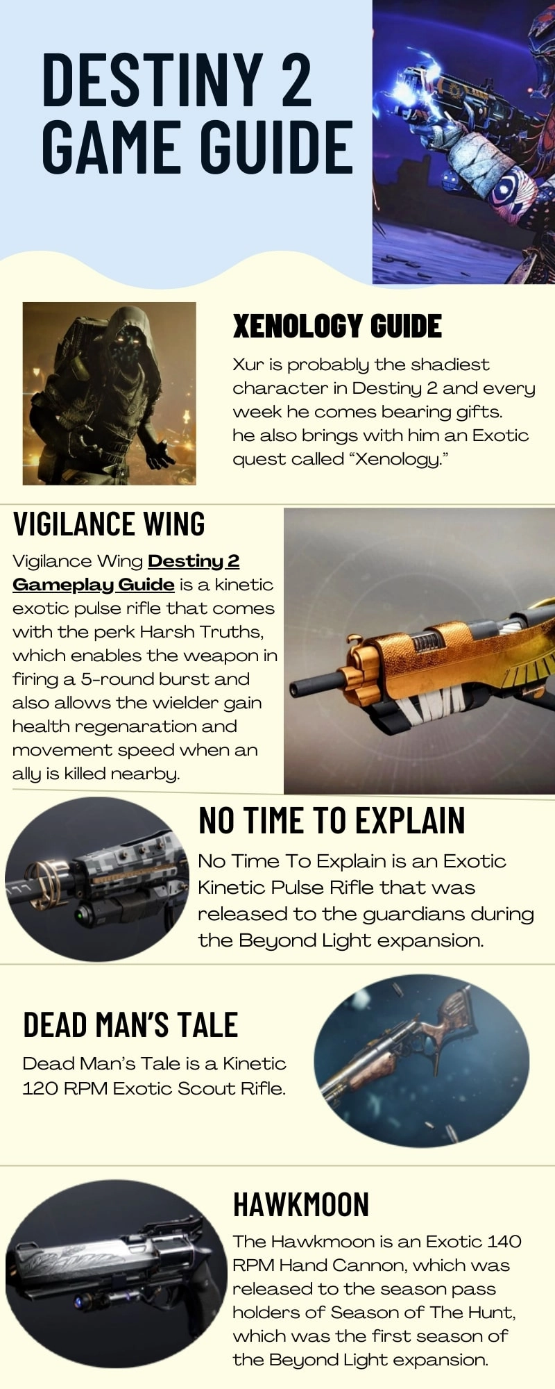 Destiny 2 Game Play Guide Infographic