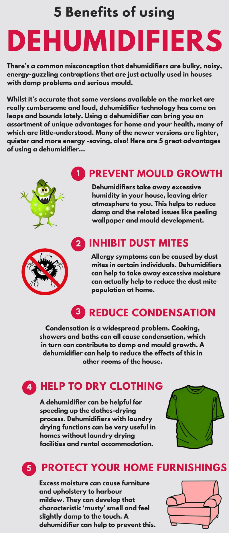 Benefits of using a dehumidifier