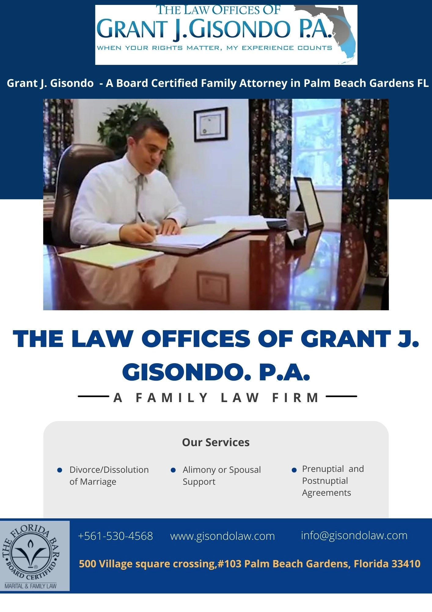 Board Certified Lawyer In Marital And Family Law in Florida