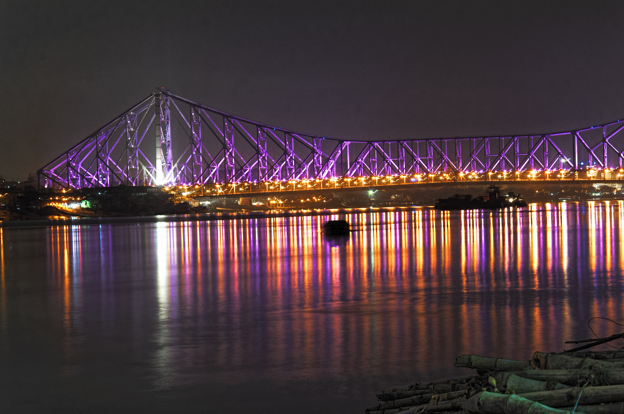 Howrah bridge at night