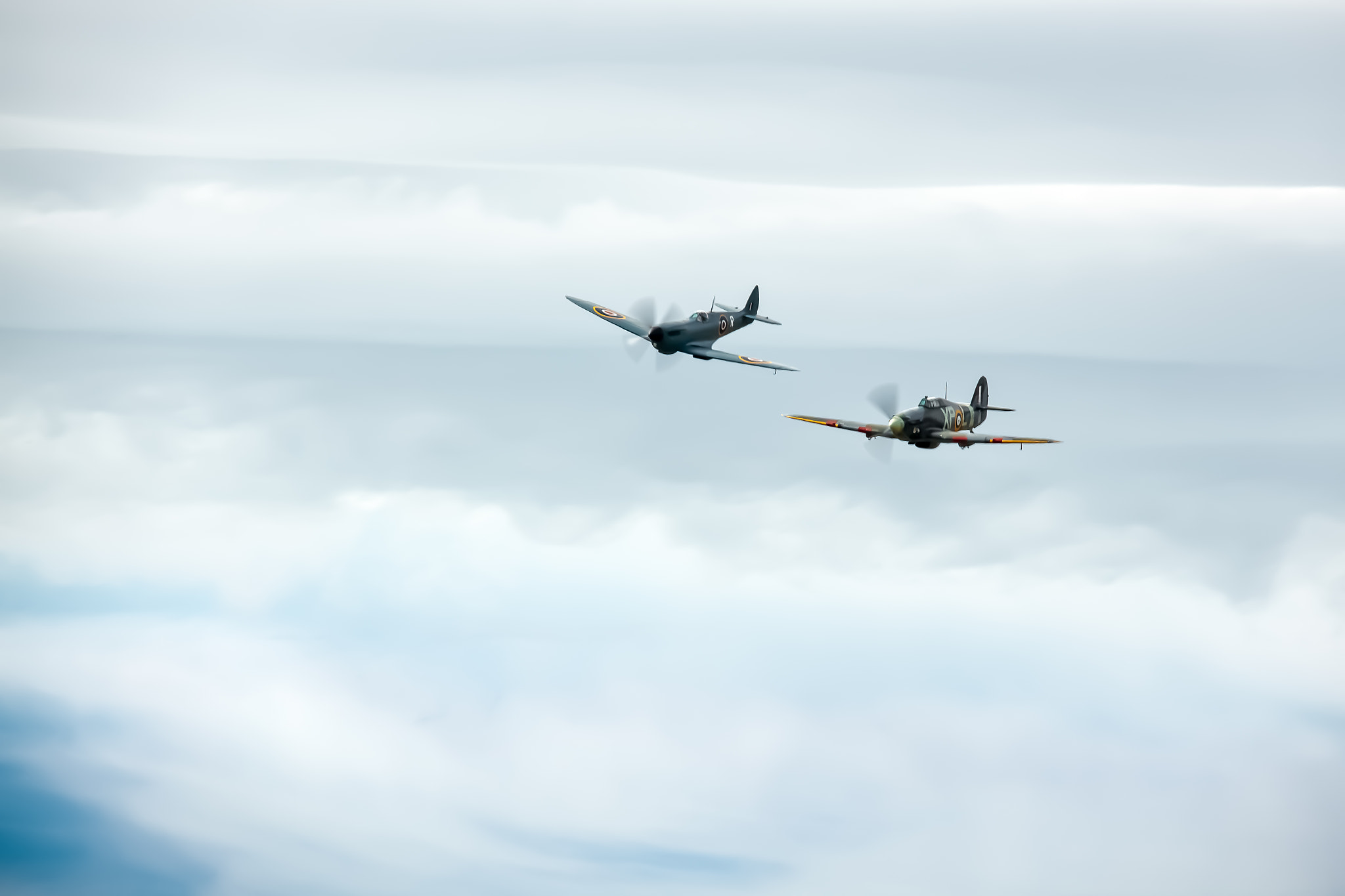 Supermarine Spitfire PR XI PL965 and Hawker Hurricane Mk.IIb