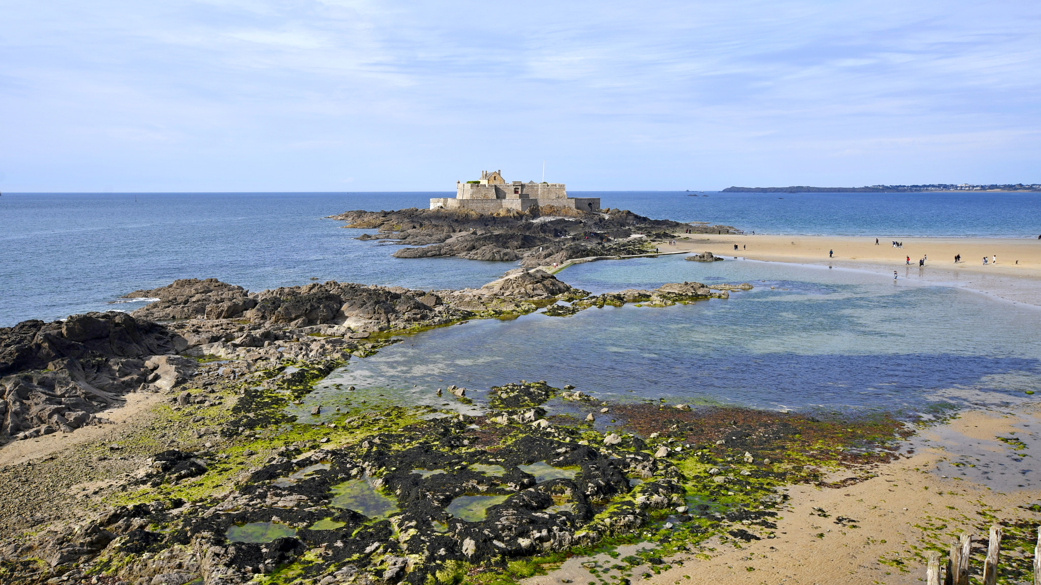 Grand Bé de SaintMalo vu des remparts StMalo FRANCE by 56th hope