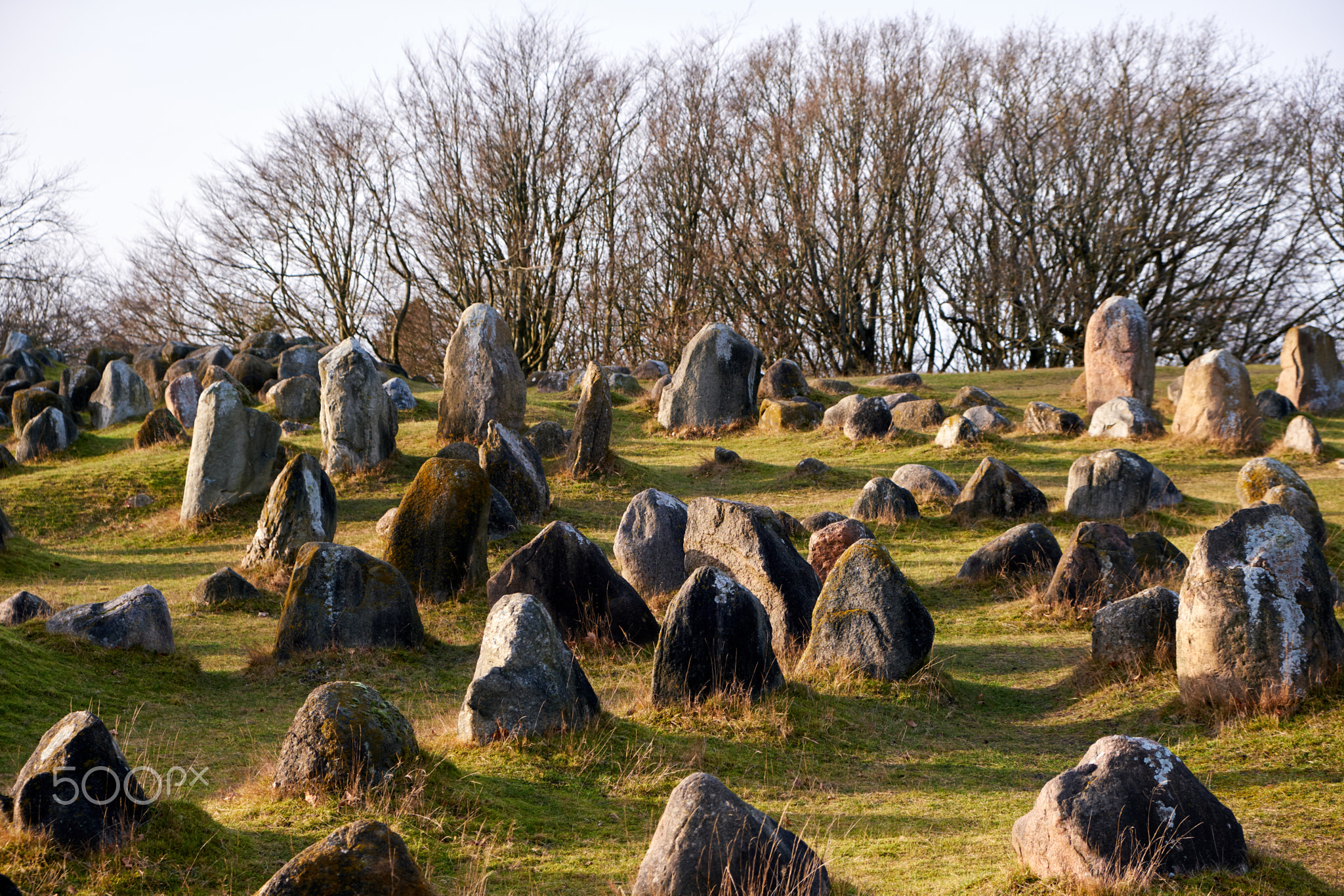 ancient Viking graveyard of Lindholm Hoje