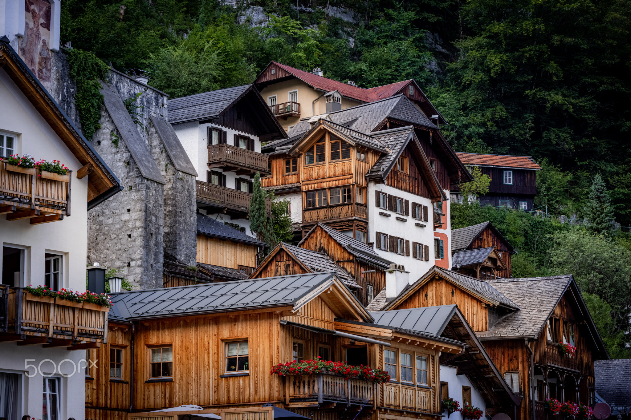 The amazing houses of Hallstatt in Austria