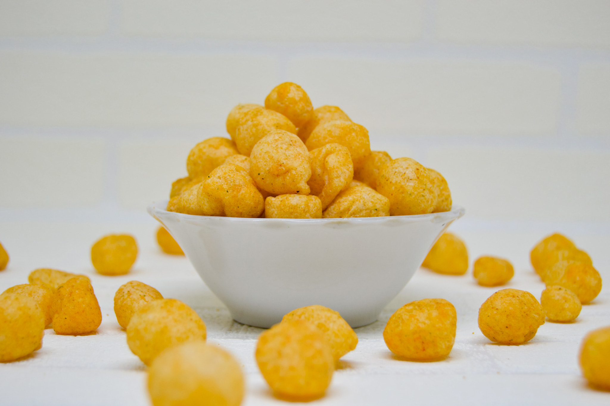 Tasty and delicious Cimol in a bowl with a white background.