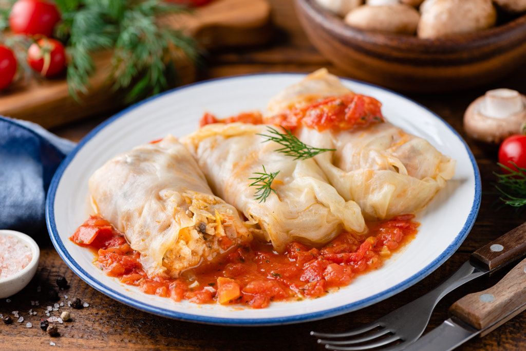 Stuffed cabbage rolls in tomato sauce by Vladislav Nosick / 500px