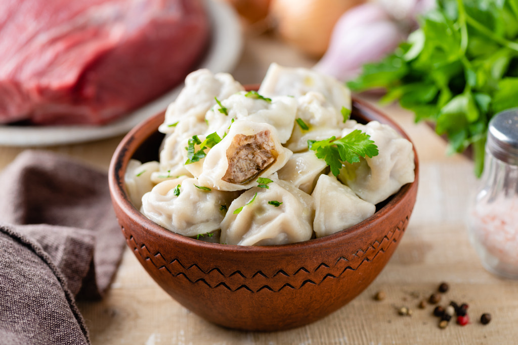 Meat stuffed dumplings Pelmeni by Vladislav Nosick / 500px