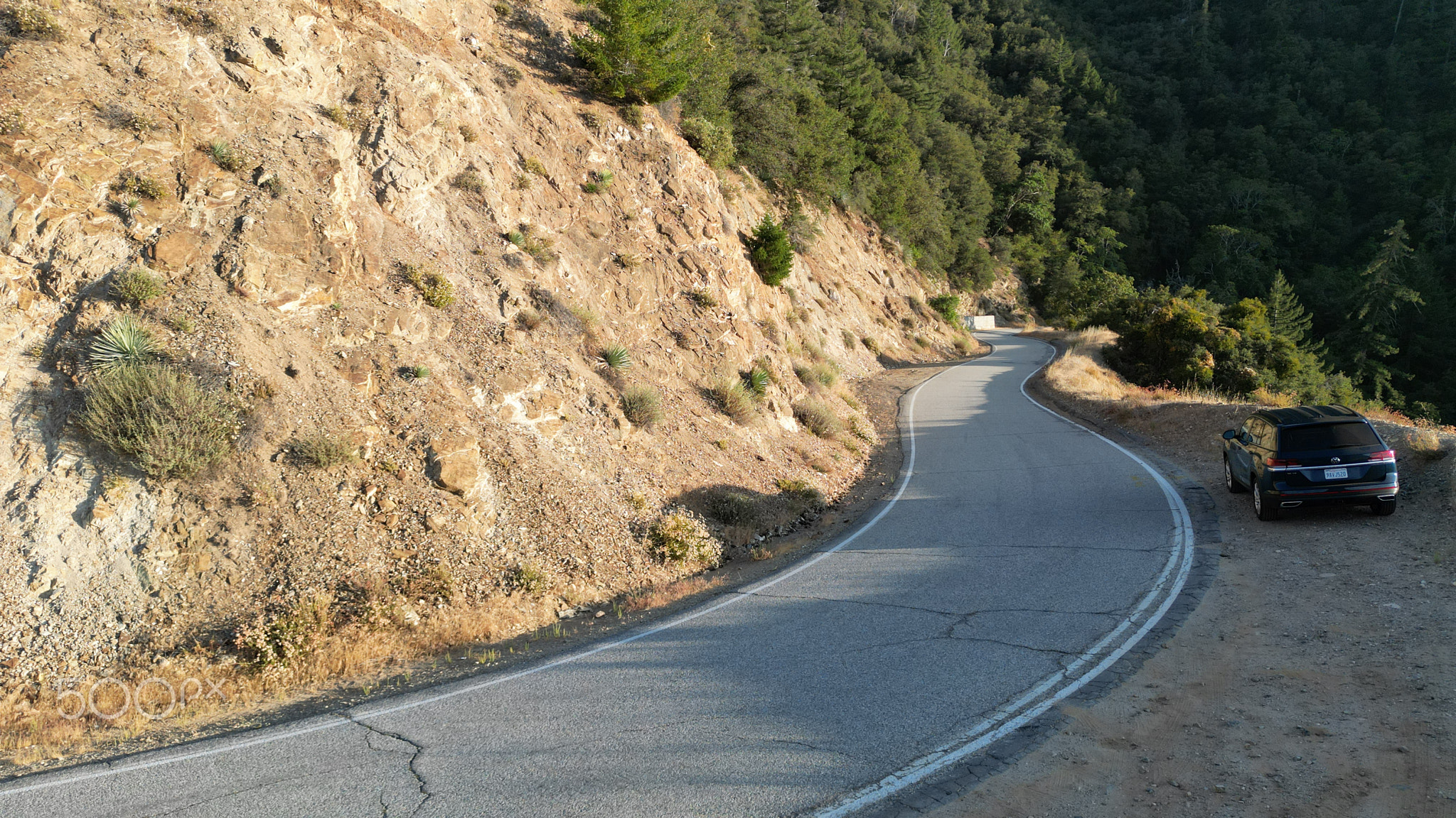 Rancho Cucamonga California Mountain Range in the desert with roads